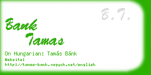bank tamas business card